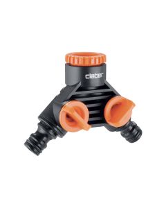 Distributeur 2 voies avec raccords rapides et robinets