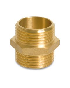 Mamelon double laiton  1/2" M/M